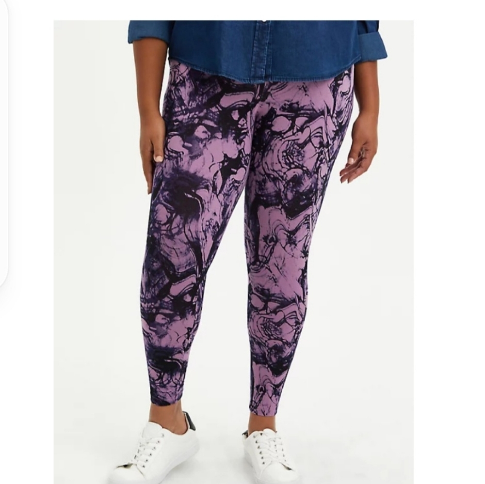 Torrid Leggings Purple Marble Size 2X 🆕️